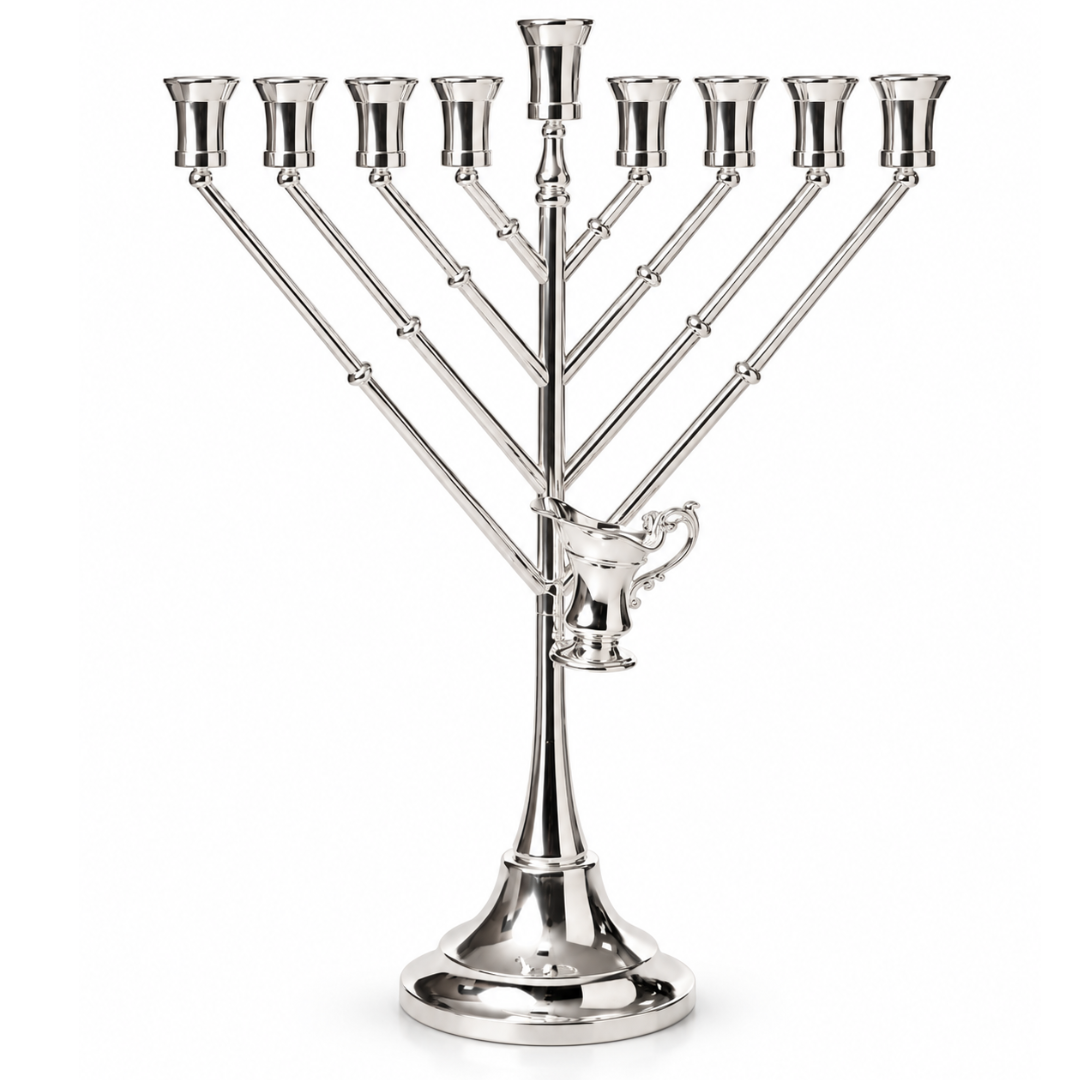 חנוכיית חב״ד | כסף טהור 51 ס״מ