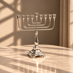 חנוכיה כנסת | כסף טהור | 46 ס״מ